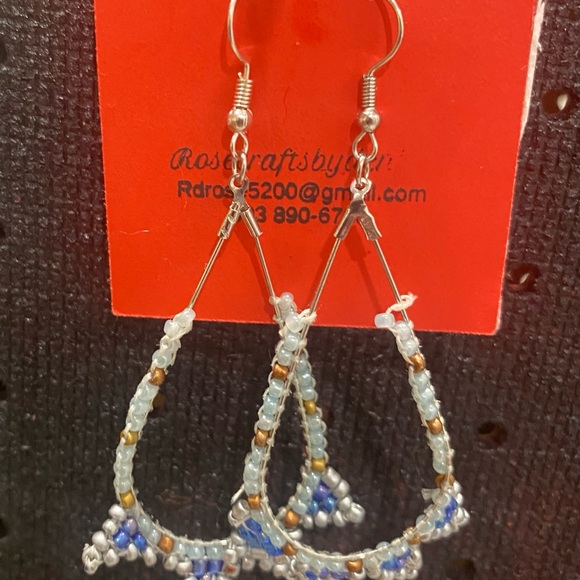 Handmade beaded earrings - Picture 5 of 6